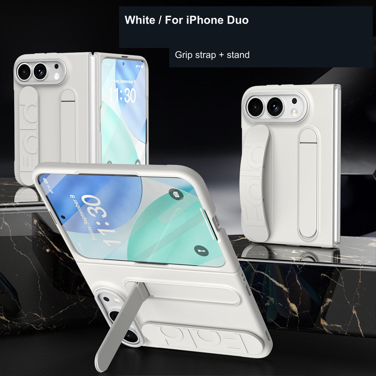 iPhone Duo | Grip Strap Case with Built-In Stand