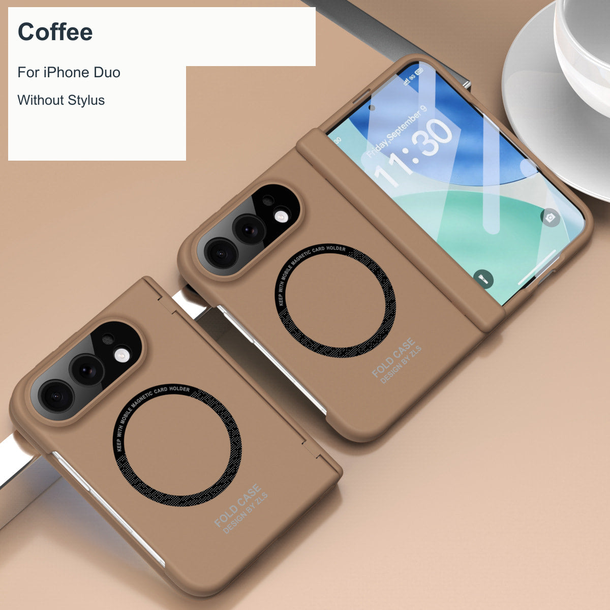 iPhone Duo | Hinge Protection Case with Glass Front & Optional Stylus
