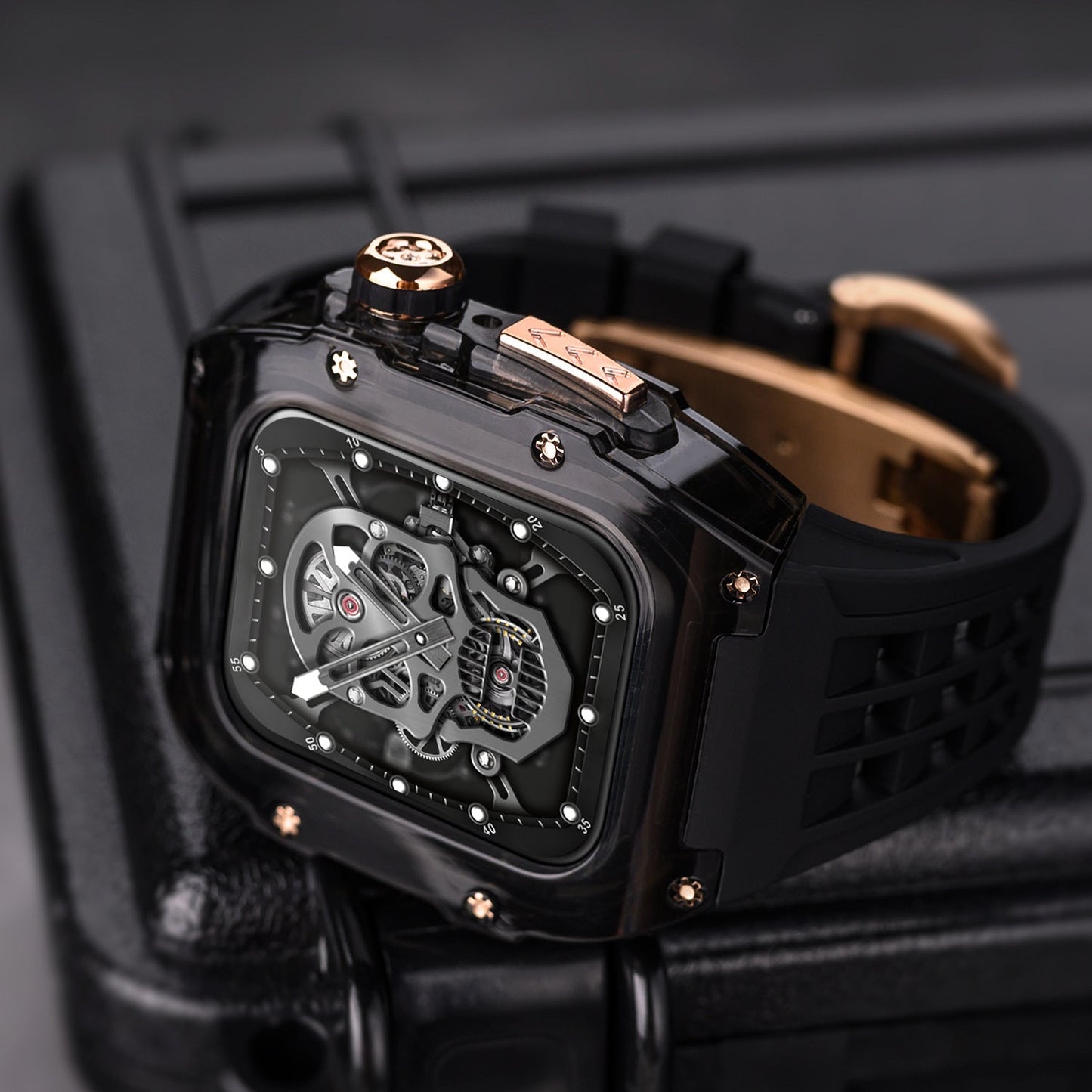 Luxury Case Strap For Apple Watch Series 44/45/49 mm - Mycasety Mycasety