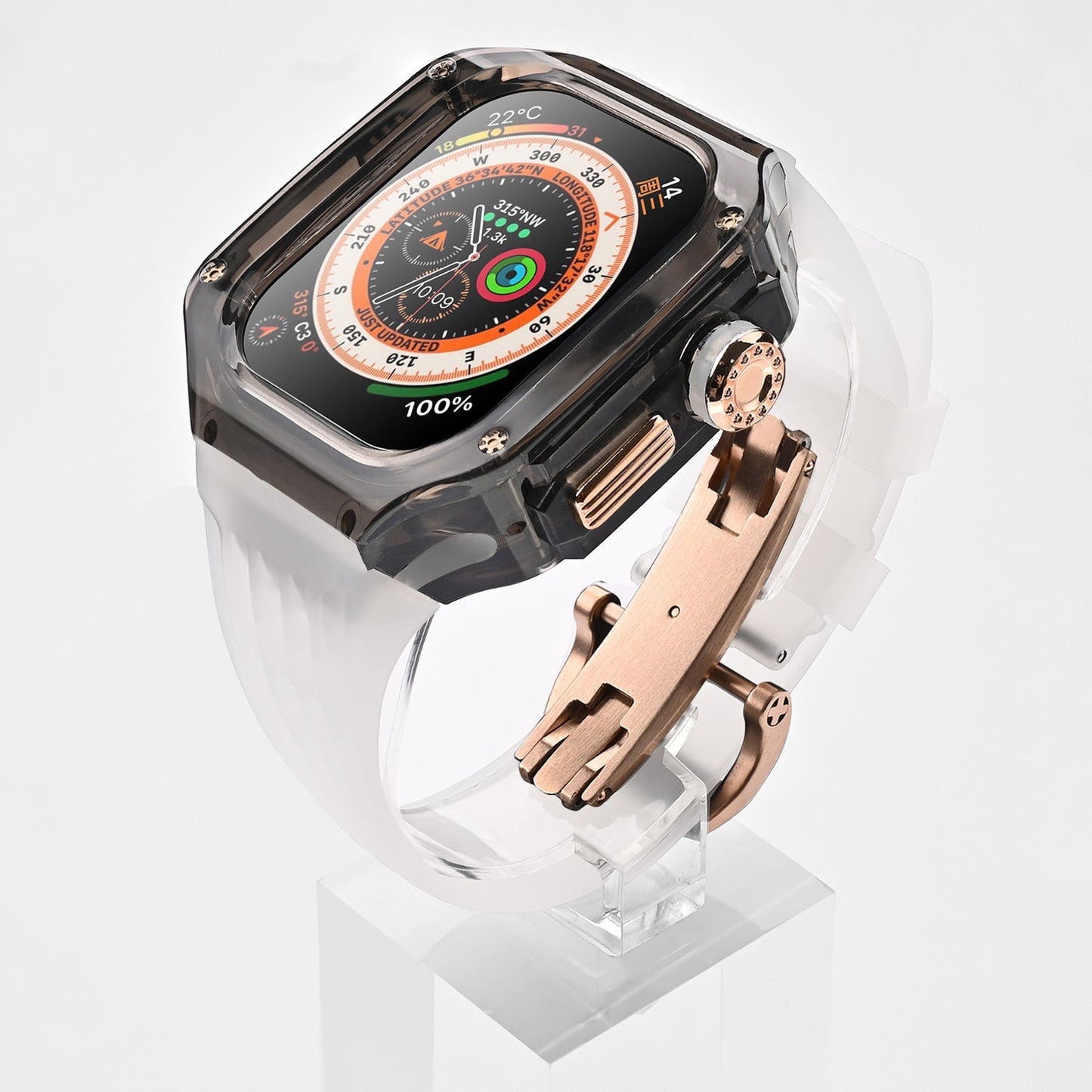Luxury Case Strap For Apple Watch Series 44/45/49 mm - Mycasety Mycasety