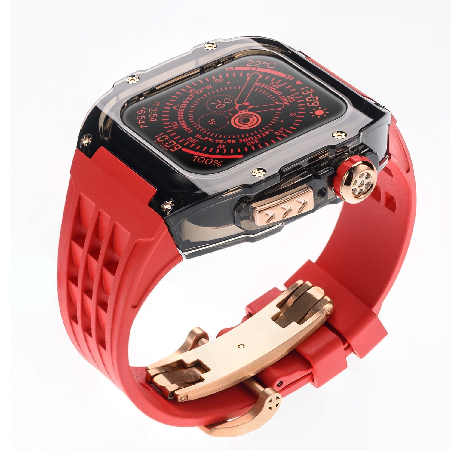 Luxury Case Strap For Apple Watch Series 44/45/49 mm - Mycasety Mycasety