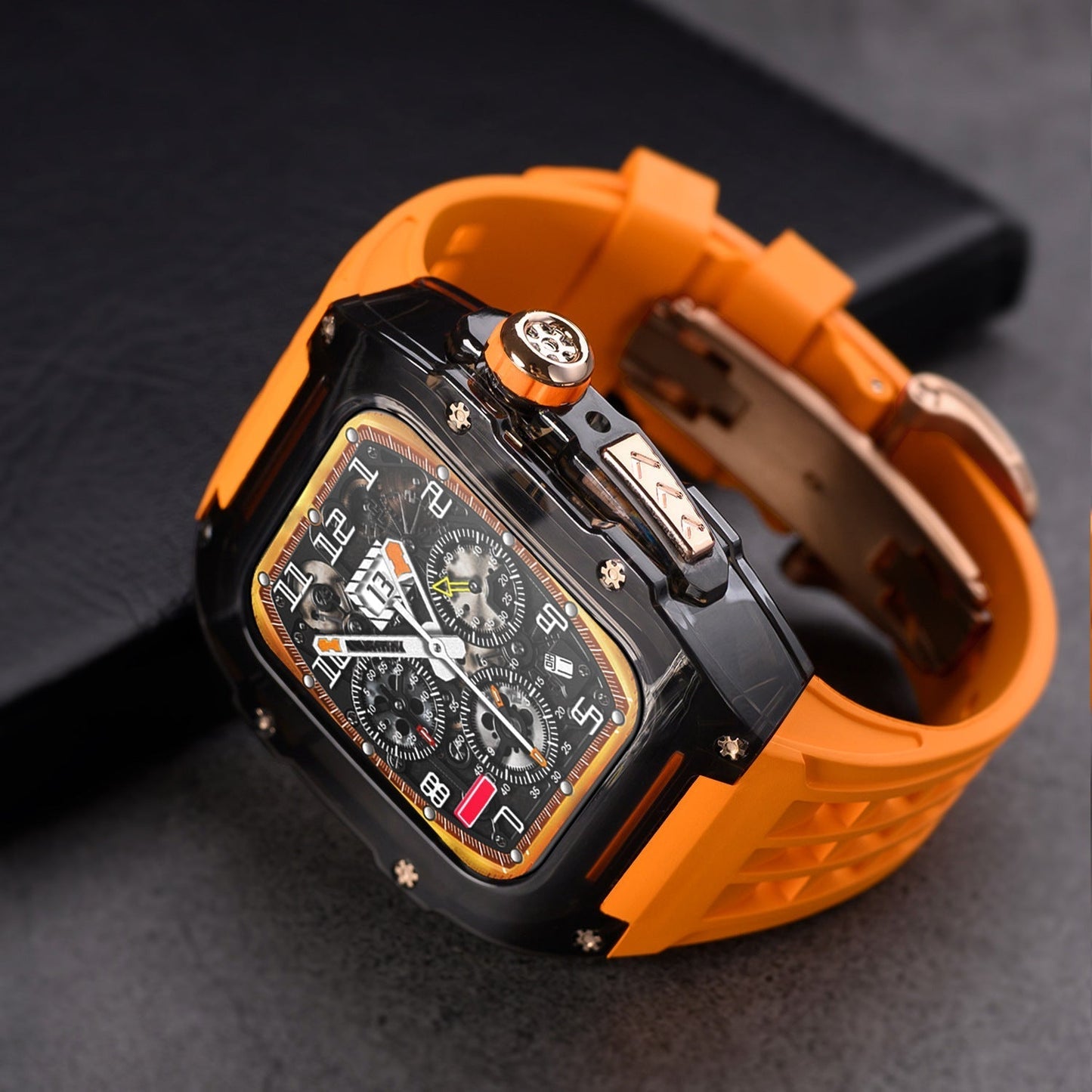 Luxury Case Strap For Apple Watch Series 44/45/49 mm - Mycasety Mycasety