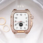 Luxurious Titanium Alloy Crystal Case Strap For Apple Watch 44/45 mm - Mycasety Mycasety
