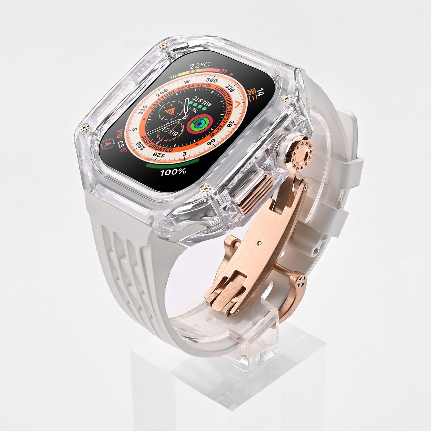 Luxury Case Strap For Apple Watch Series 44/45/49 mm - Mycasety Mycasety
