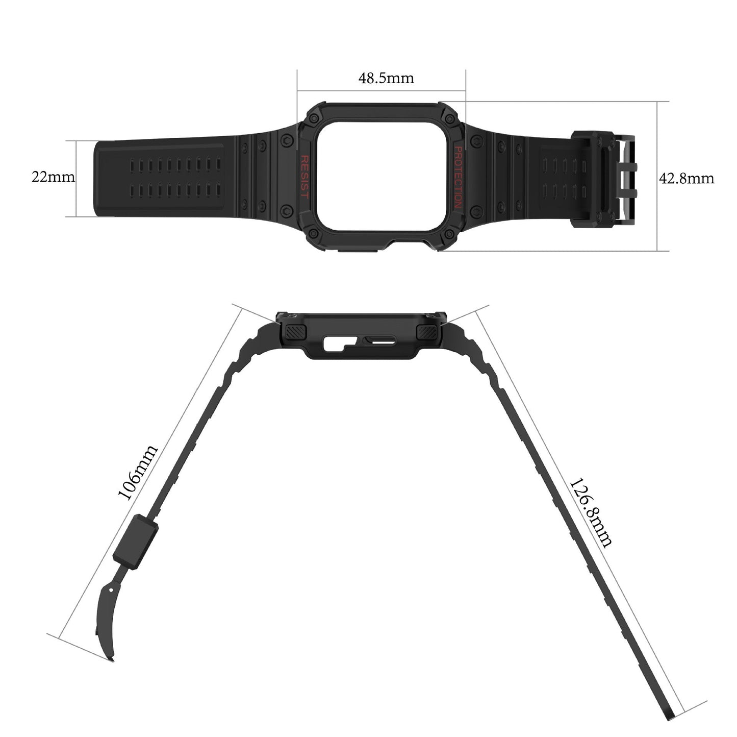 Luxury Case Strap For Apple Watch 44/45mm - Mycasety Mycasety