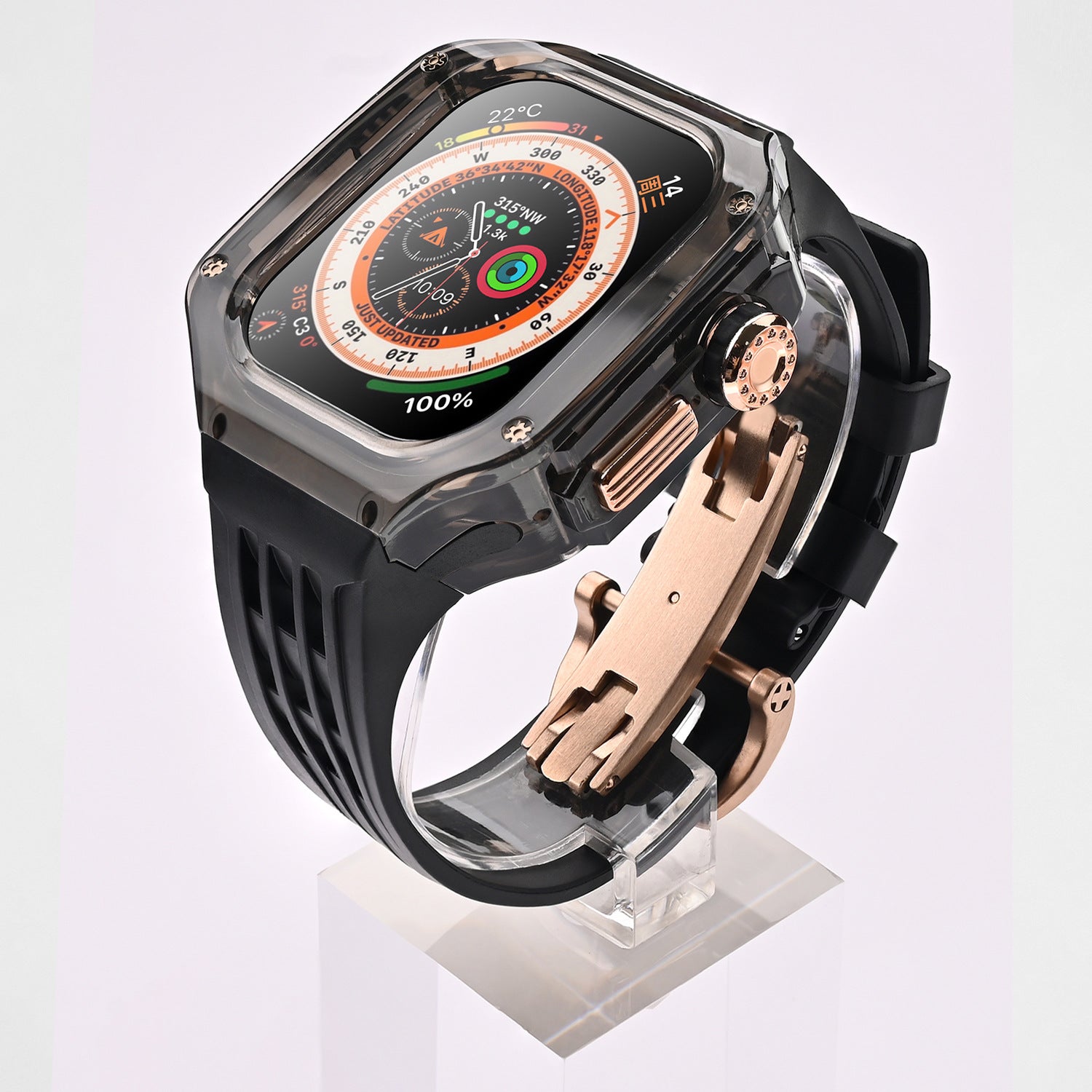 Luxury Case Strap For Apple Watch Series 44/45/49 mm - Mycasety Mycasety