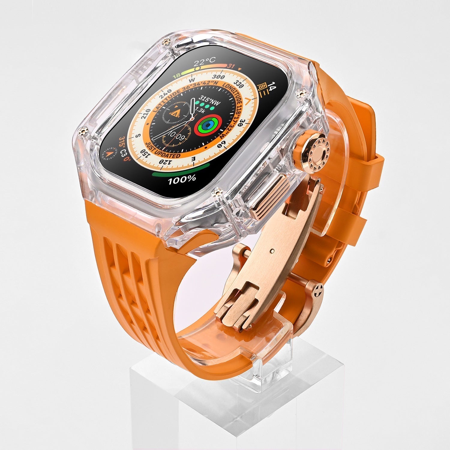 Luxury Case Strap For Apple Watch Series 44/45/49 mm - Mycasety Mycasety