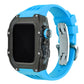 Luxury Metal Case Strap(Fluoro Rubber) For Apple Watch Series 44/45 mm - mycasety2023 Mycasety