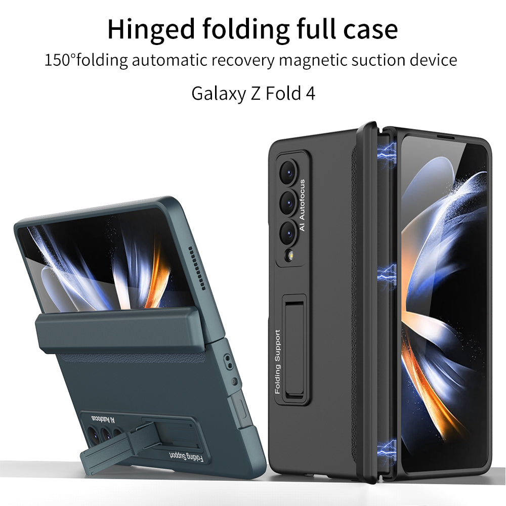 Magnetic Hinge Stand All-included Case With Back Screen Protector For Samsung Galaxy Z Fold5 Fold4 Fold3 5G