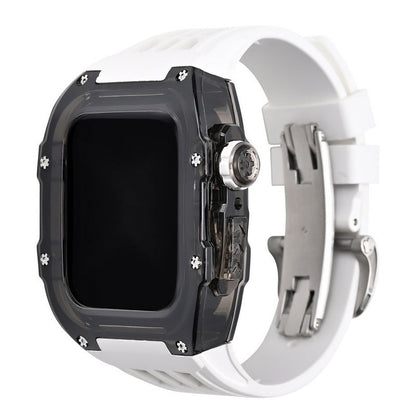 Luxury Metal Case Strap For Apple Watch Series 44/45 mm