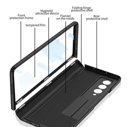 Magnetic Hinge Stand All-included Case With Back Screen Protector For Samsung Galaxy Z Fold5 Fold4 Fold3 5G