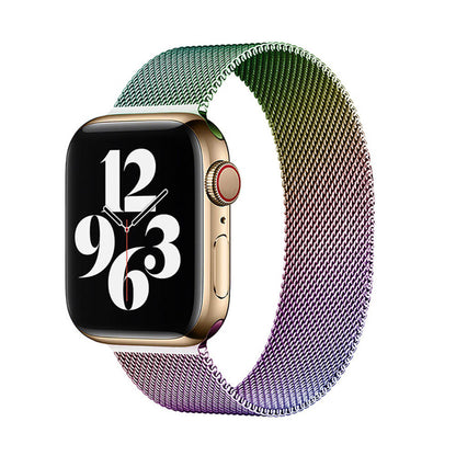 Magnetic Metal Milanese Loop Band Compatible With Apple Watch Band Adjustable Stainless Steel Mesh Strap For iWatch Series