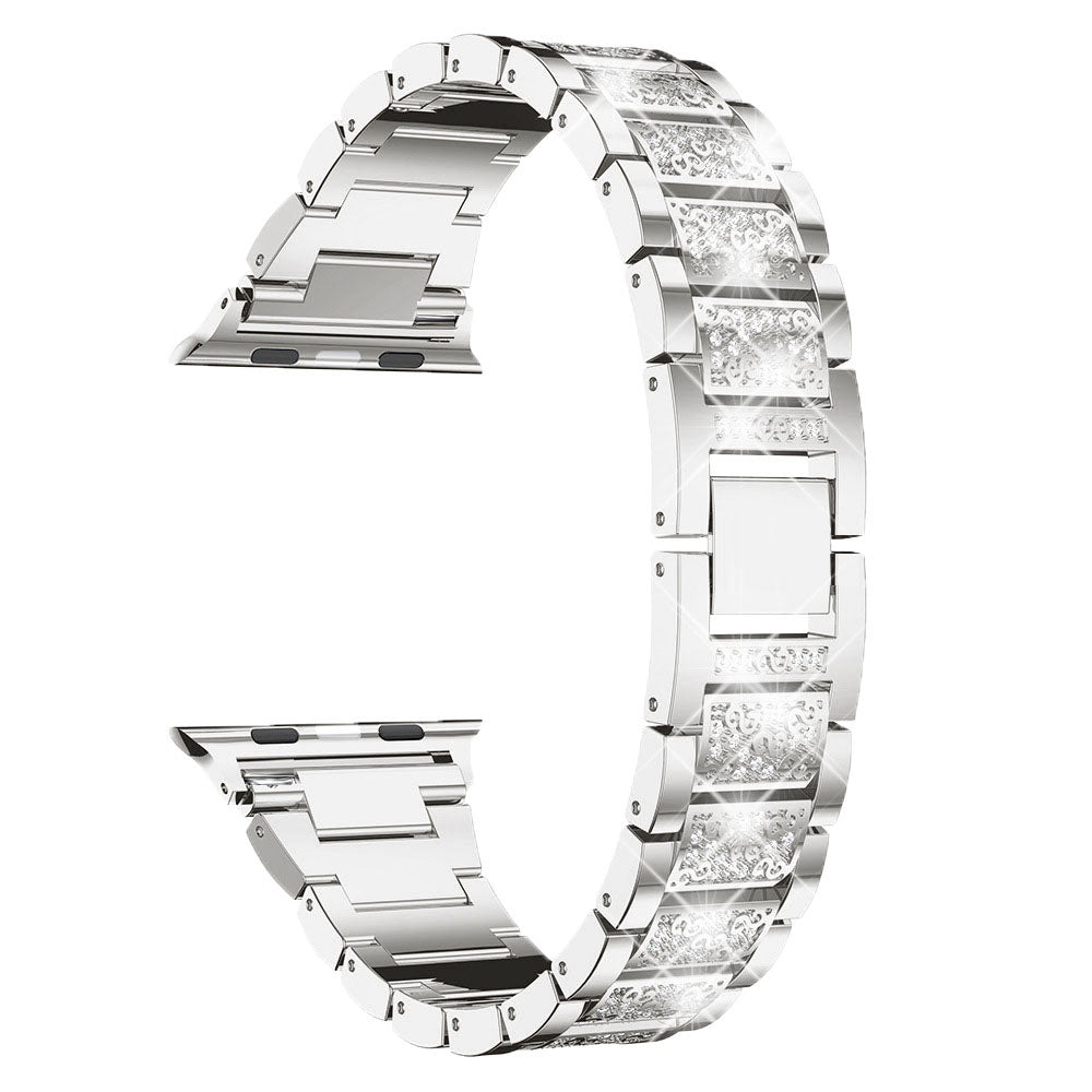 Newest Rhinestones-set Stainless Steel Metal Link Band For Apple Watch