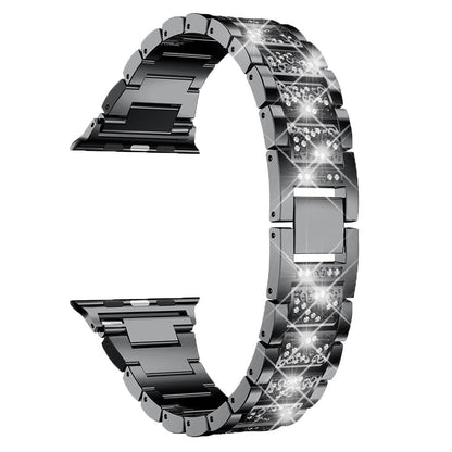 Newest Rhinestones-set Stainless Steel Metal Link Band For Apple Watch