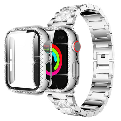 Newest Rhinestones-set Stainless Steel Metal Link Band For Apple Watch