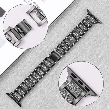 Newest Rhinestones-set Stainless Steel Metal Link Band For Apple Watch