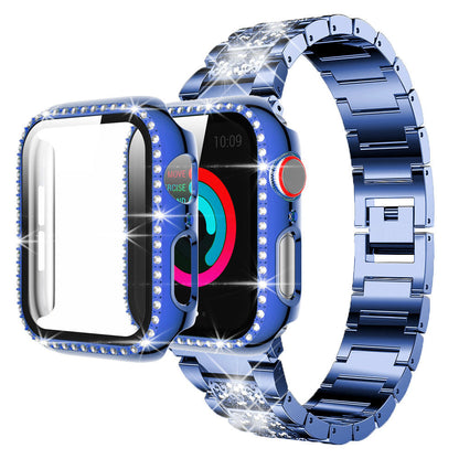 Newest Rhinestones-set Stainless Steel Metal Link Band For Apple Watch