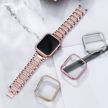 Newest Rhinestones-set Stainless Steel Metal Link Band For Apple Watch