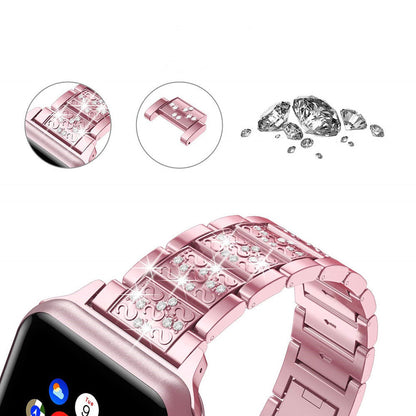 Newest Rhinestones-set Stainless Steel Metal Link Band For Apple Watch