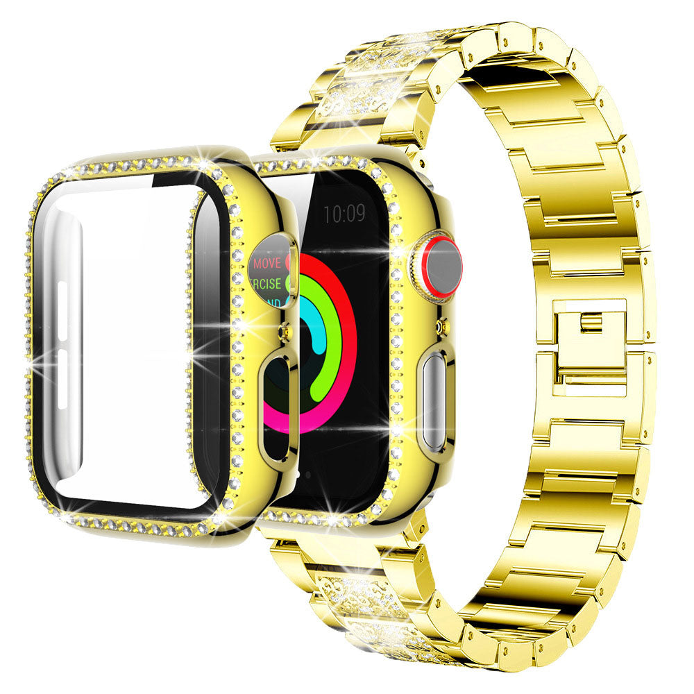 Newest Rhinestones-set Stainless Steel Metal Link Band For Apple Watch