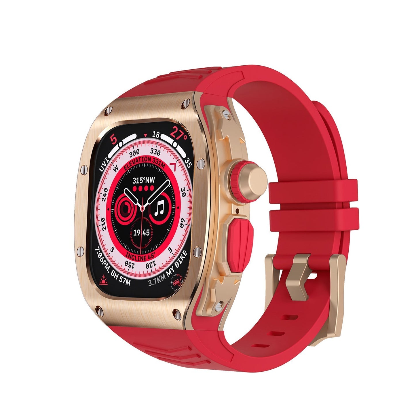 Luxury Metal Case Strap For Apple Watch Ultra 49mm