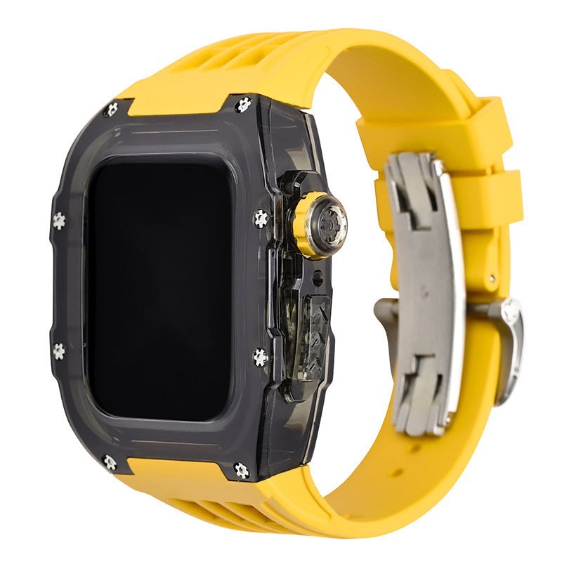 Luxury Metal Case Strap For Apple Watch Series 44/45 mm