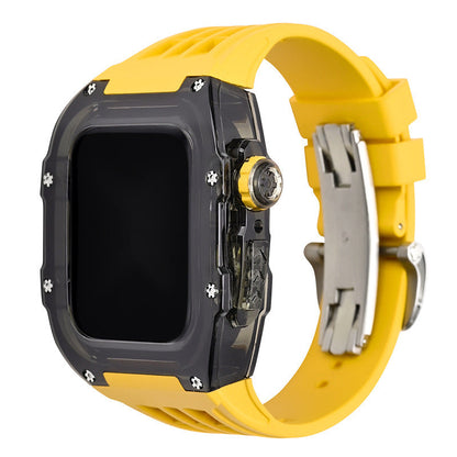 Luxury Metal Case Strap For Apple Watch Series 44/45 mm