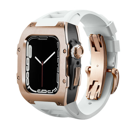 Luxury Metal Case Strap For Apple Watch Series 44/45 mm