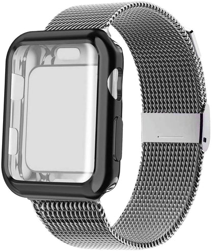 Luxury Metal Case Strap For Apple Watch Series 38/40/41/42/44/45 mm