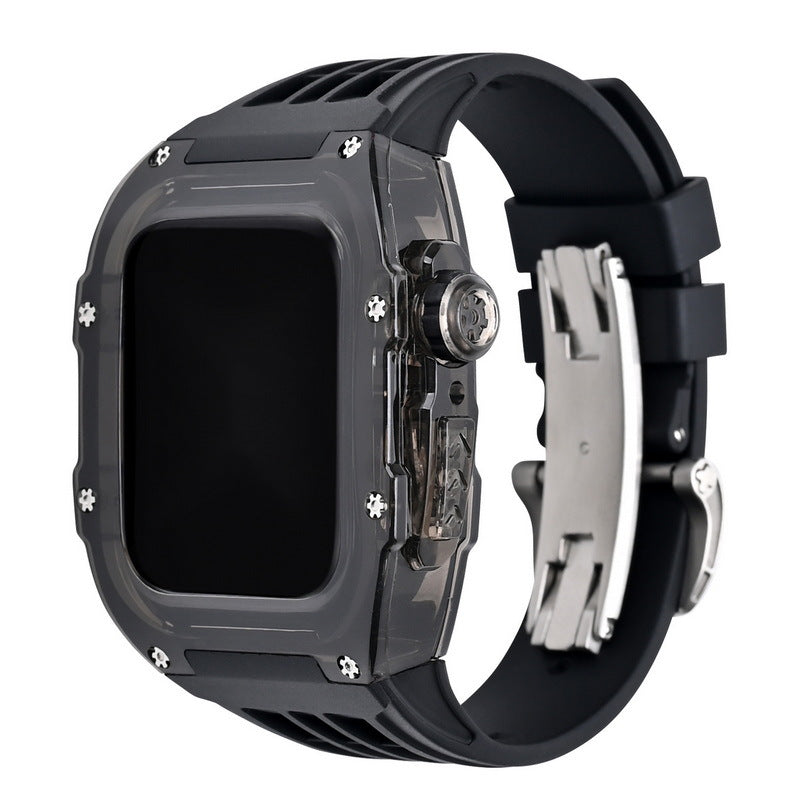 Luxury Metal Case Strap For Apple Watch Series 44/45 mm