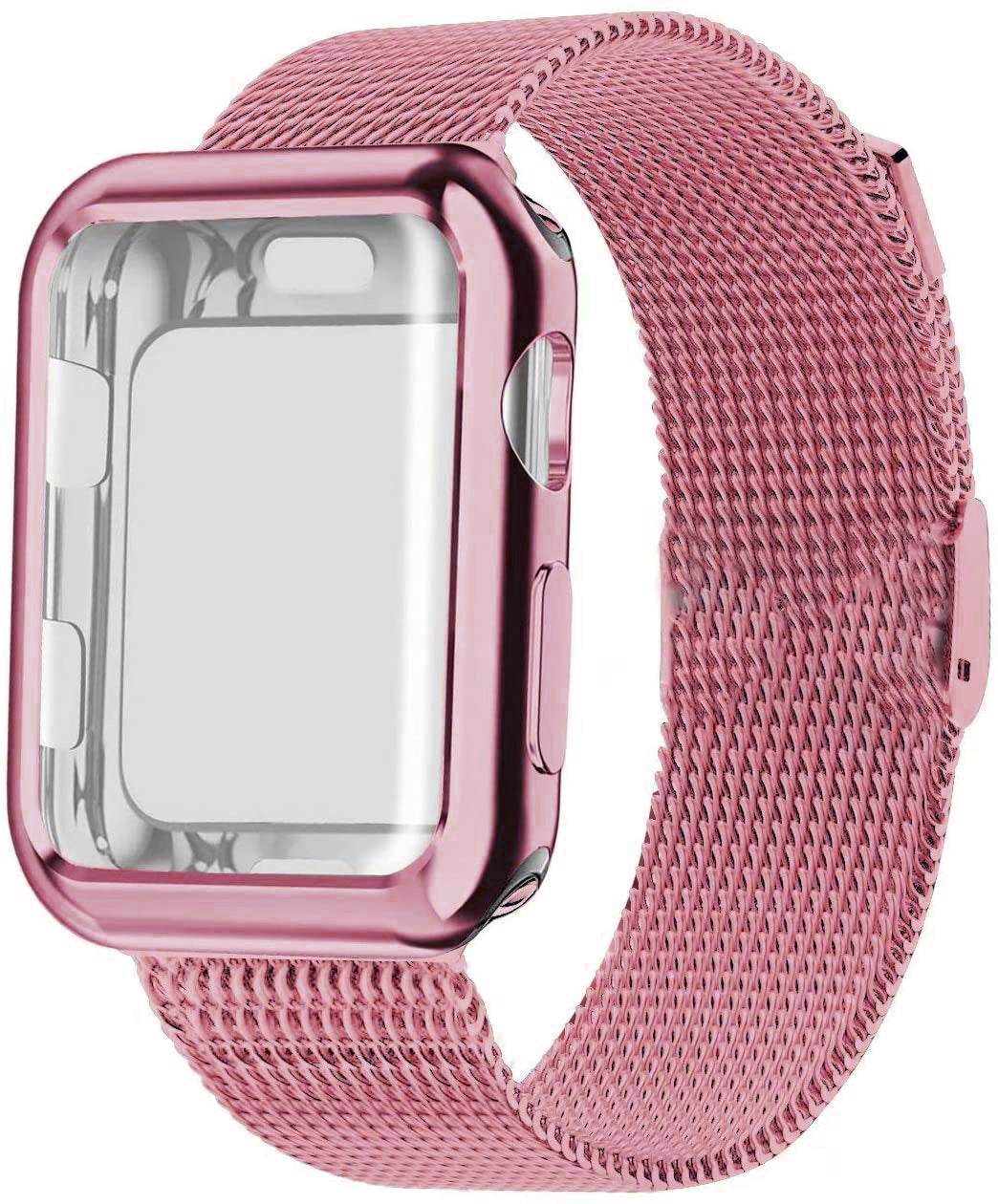 Luxury Metal Case Strap For Apple Watch Series 38/40/41/42/44/45 mm