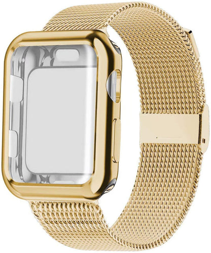 Luxury Metal Case Strap For Apple Watch Series 38/40/41/42/44/45 mm