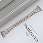 Newest Rhinestones-set Lucky Clover Stainless Steel Metal Link Band For Apple Watch